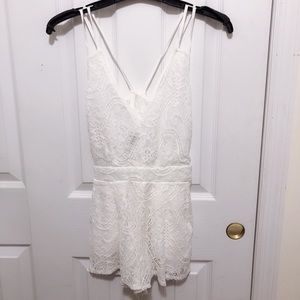 White lace romper